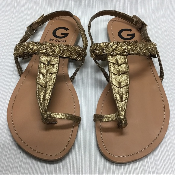 Guess Darling Gold Thong Sandals - Picture 2 of 6